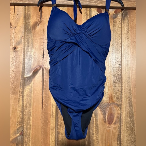 Victoria’s Secret Blue The Unforgettable One Piece Halter Swimsuit Women’s 36 C - Picture 5 of 5
